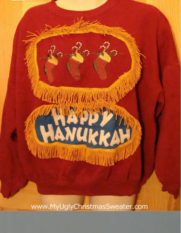 Christmas Cozy Weather Funny Hanukkah Sweatshirt for Holiday Party