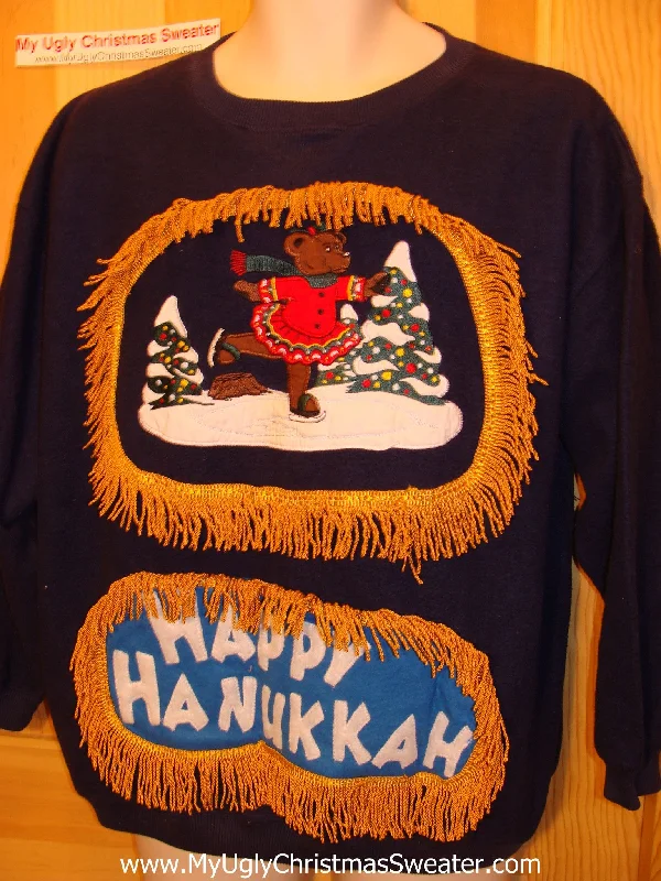 Christmas Ice Decorations Funny Hanukkah Sweatshirt for Holiday Party