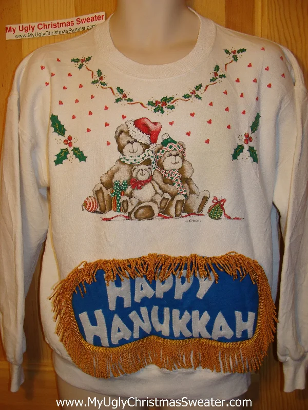 Christmas Warm Glow Funny Hanukkah Sweatshirt for Holiday Party