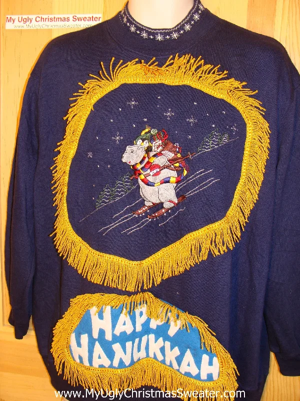 Christmas Tree Farm Funny Hanukkah Sweatshirt for Holiday Party