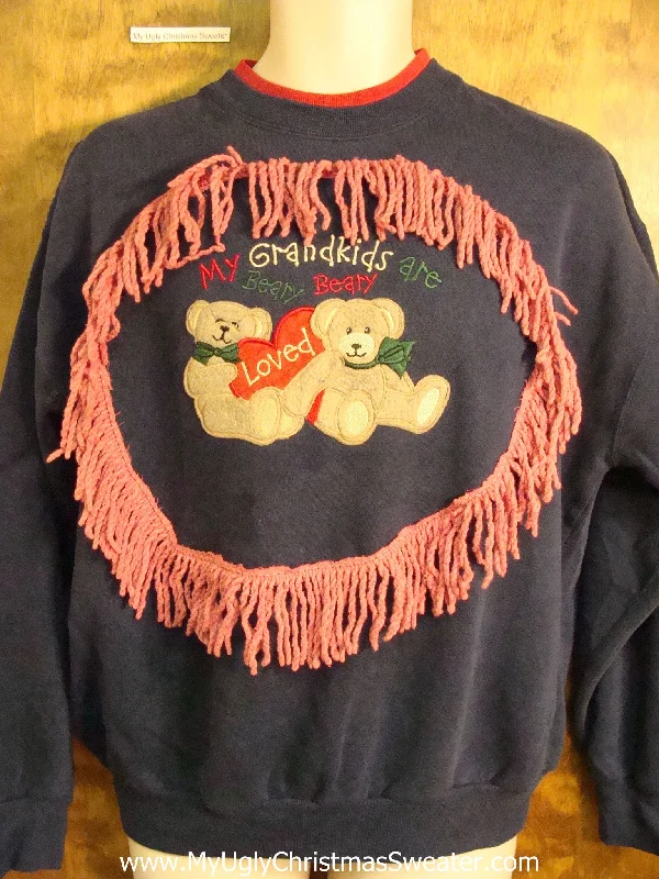 Christmas Holiday Table Gift for Grandma Two Bears Funny Christmas Sweatshirt