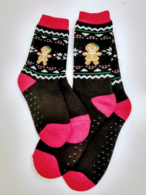 Christmas Classic Stories Gingerbread Matching Female Thick Crew Socks