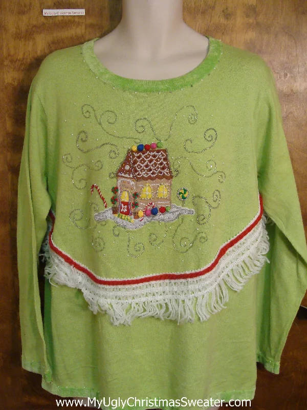 Christmas Classic Traditions Gingerbread House Ugly Christmas Jumper