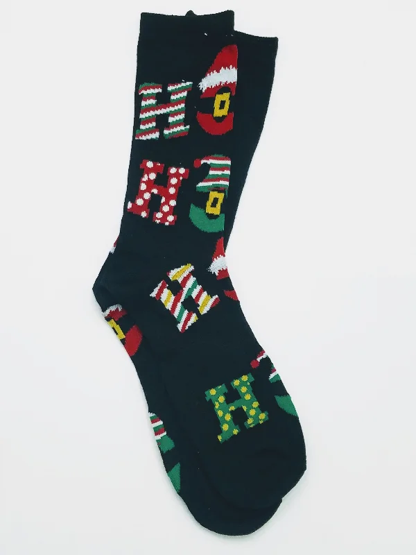 Christmas Jolly Surprises Ho Ho Ho Unisex Crew Socks
