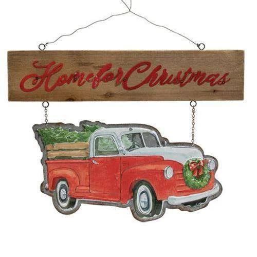 Christmas Holiday Treats Home for Christmas Truck Hanger