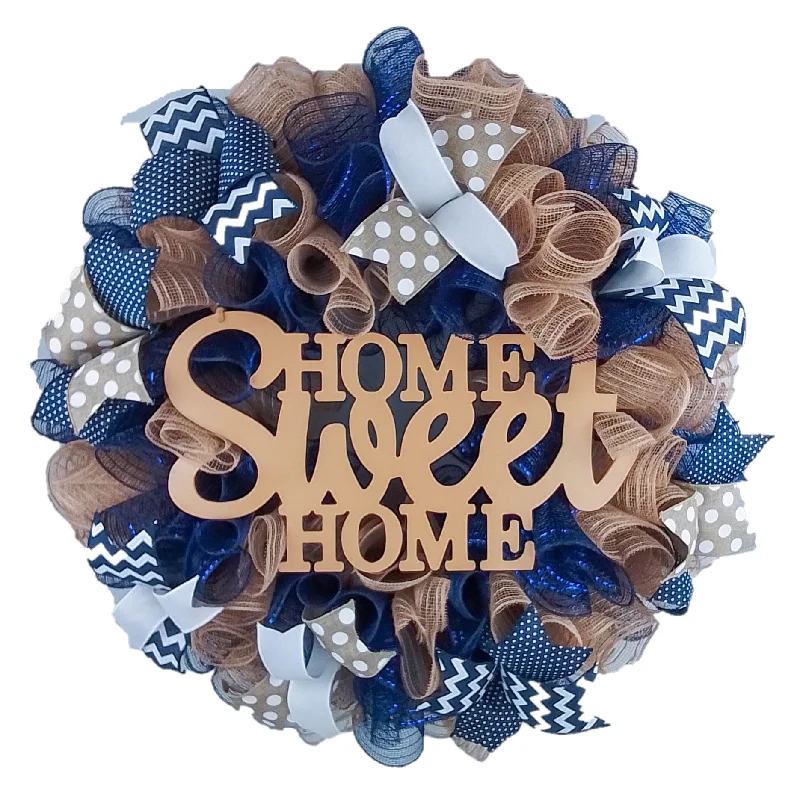 Christmas Homemade Cookies Home Sweet Home Wreath, Door Decoration, Housewarming Gift, Festive Decorative Mesh Design Christmas Homemade Cookies Home Sweet Home Wreath, Door Decoration, Housewarming Gift, Festive Decorative Mesh Design