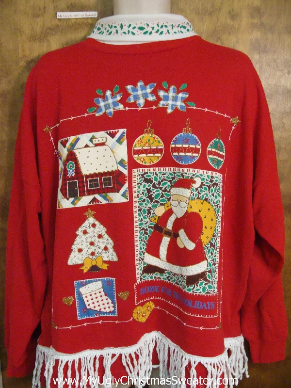Christmas Midnight Feast Horrible 80s Tacky Funny Novelty Christmas Sweatshirt