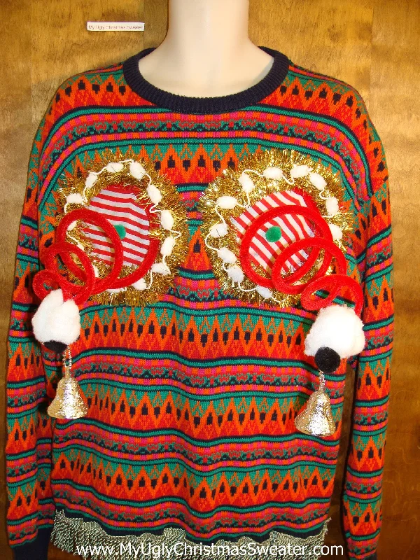 Horrible Pattern Mens 80s Ugly Christmas Jumper Naughty Sweater
