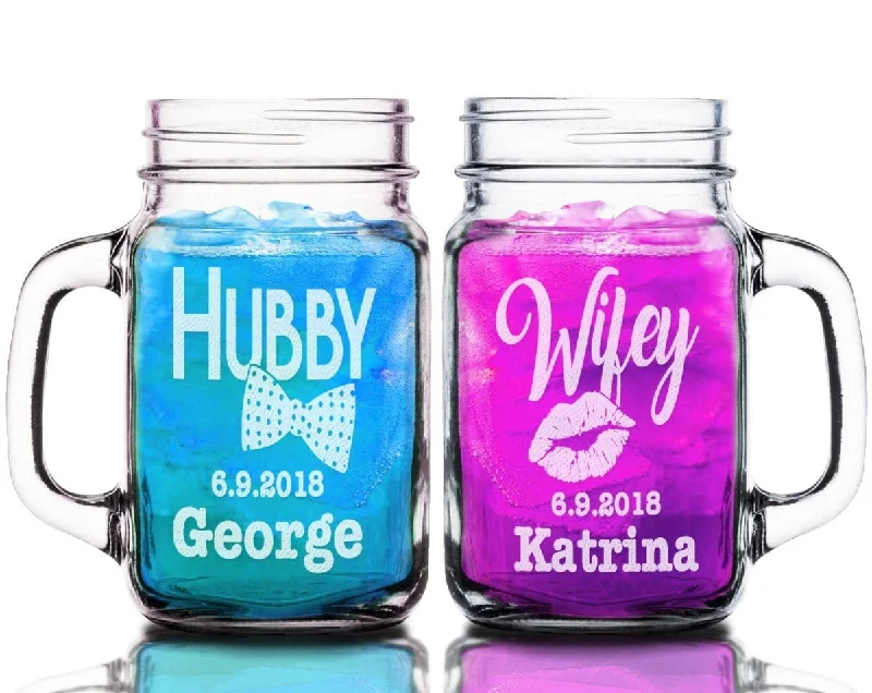 Christmas Winter Magic Husband Wife Wedding Anniversary Gift for Parents Idea for Wifey Custom Mug Set Mom Dad 25th 50th Couples Future Soon to be Mr Mrs Gifts