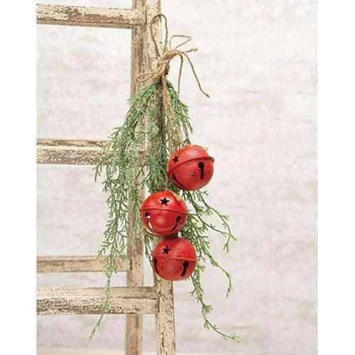 Ice Glazed Cedar Hanging Bush, 15"