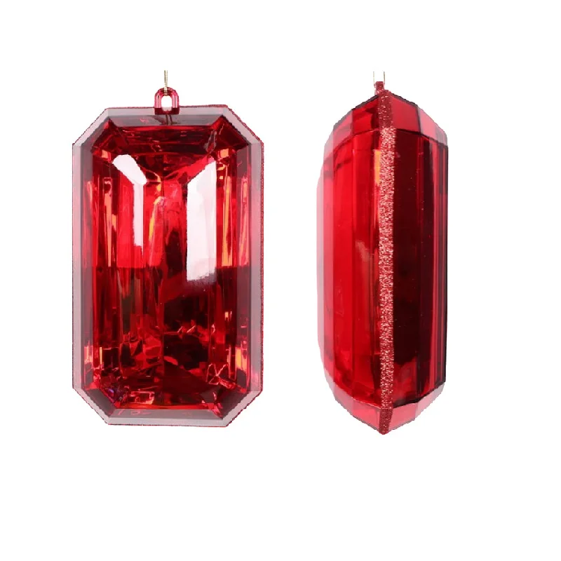 Christmas Joyful Vibes Jewel Ornament - Red