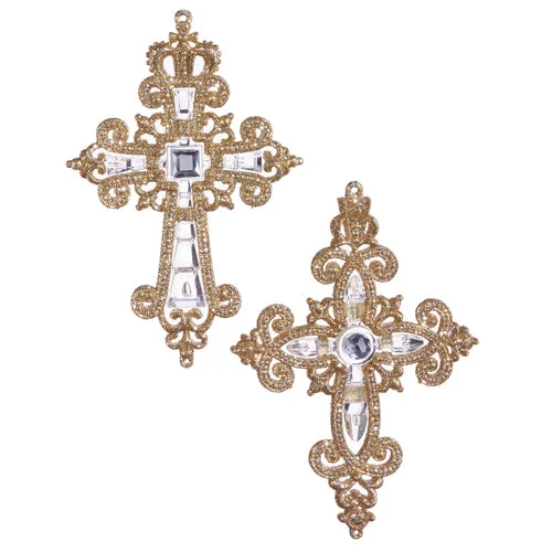 Christmas Gifting Joy Gold Jewelled Cross Ornament