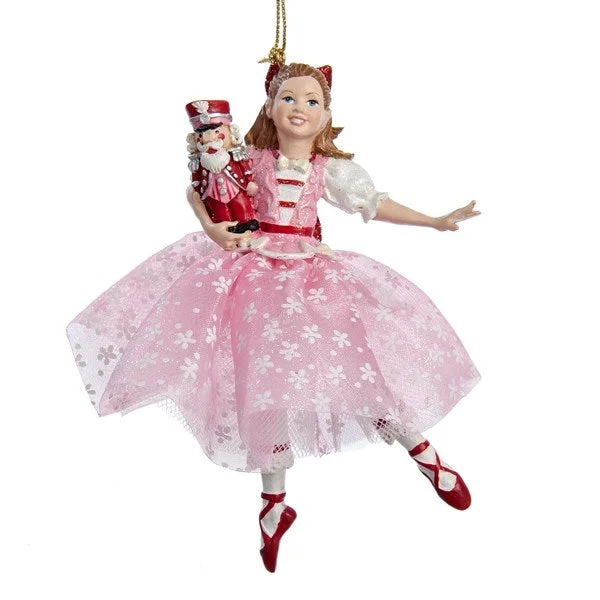 Christmas Fairy Lights Kurt Adler Clara in Pink Dress Ornament