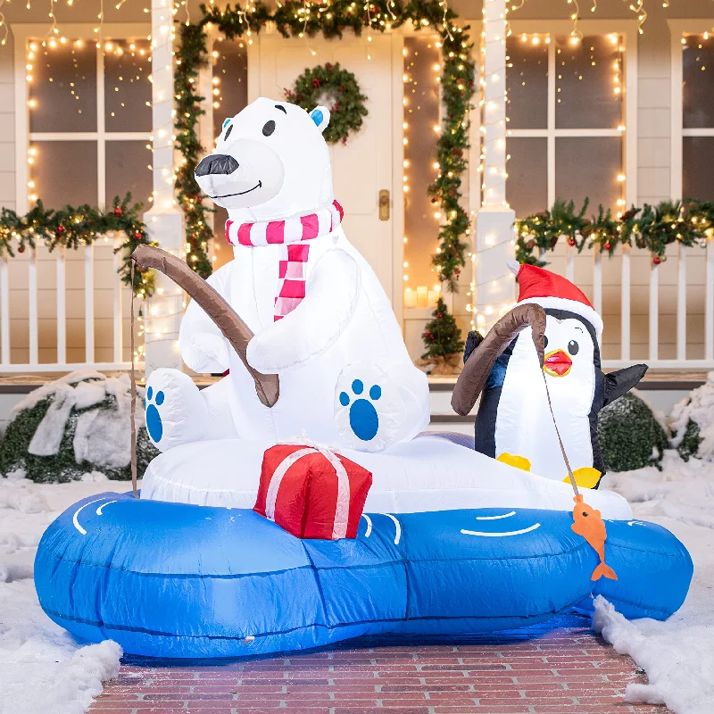 Christmas Gift Exchange Ideas Large Polar Bear Fishing with Penguin Inflatable (6 ft) Christmas Gift Exchange Ideas Large Polar Bear Fishing with Penguin Inflatable (6 ft)