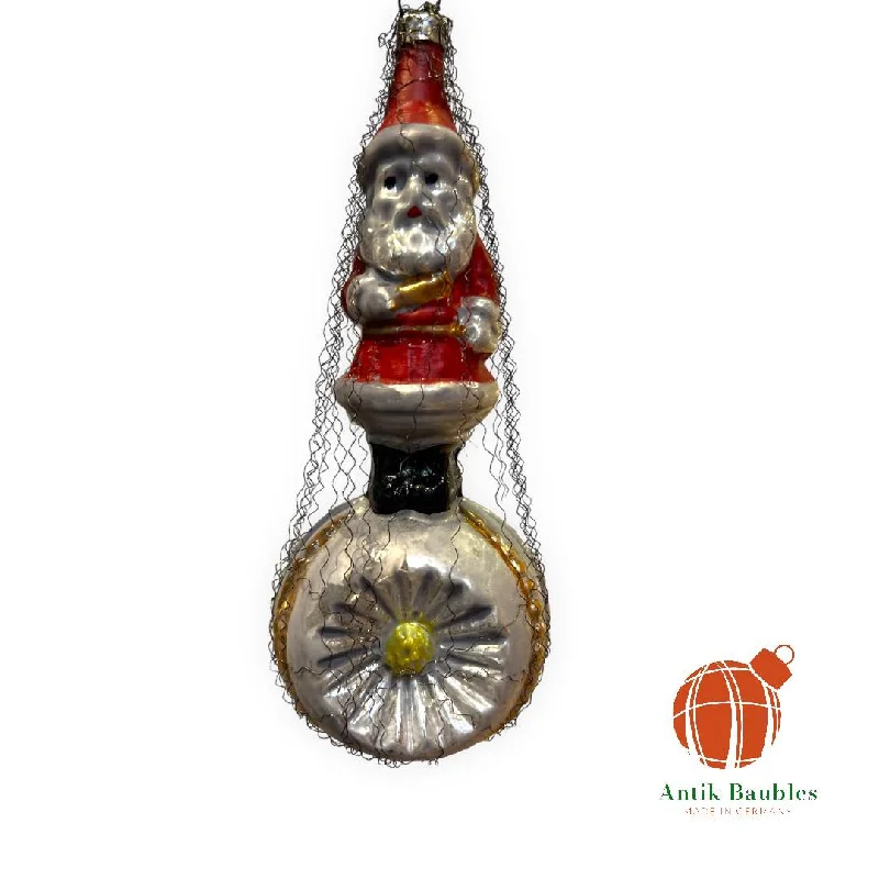 Christmas Candlelight Dinner Lauscha Santa 6.5" - Antik Baubles Christmas Ornament
