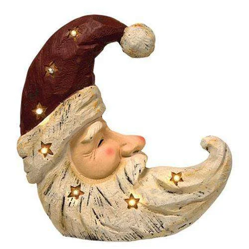 Christmas Snowman Building LED Resin Santa Moon