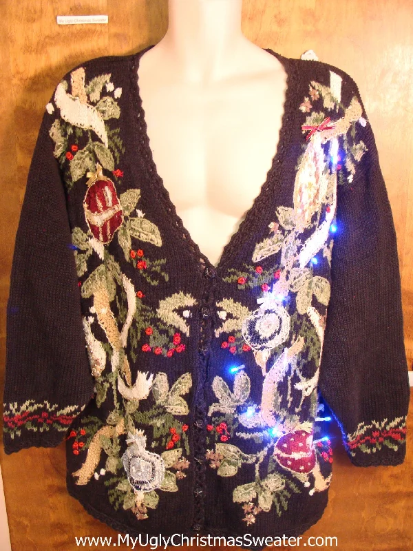 Christmas Holiday Countdown Light Up Cheesy Christmas Sweater