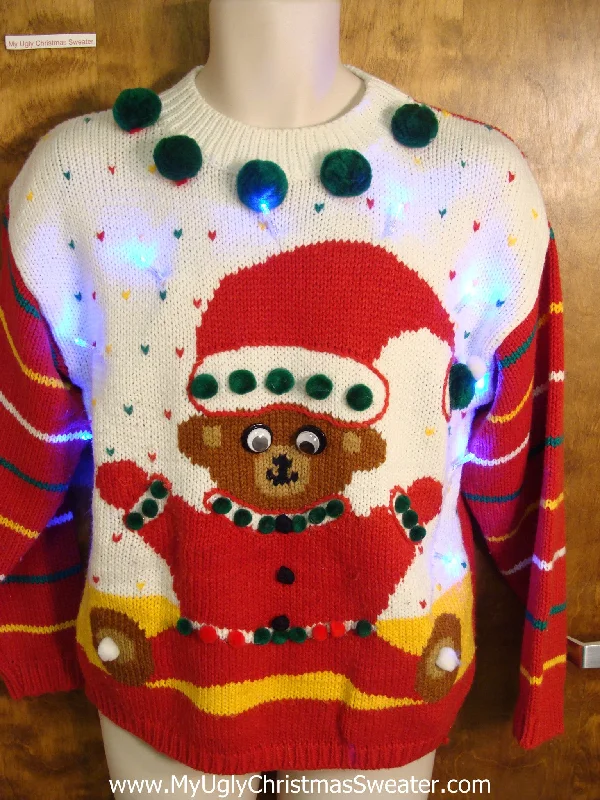 Christmas Cozy Decor Light Up Cheesy Christmas Sweater