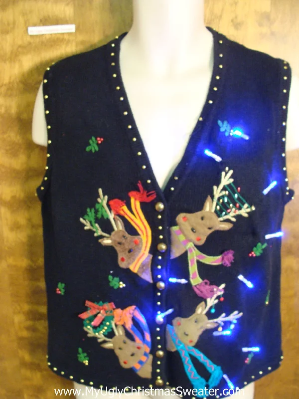 Christmas Outdoor Lights Light Up Cheesy Christmas Sweater Vest