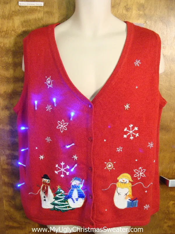 Christmas Holiday Table Light Up Cheesy Christmas Sweater Vest
