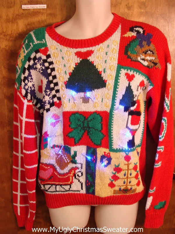 Christmas Snowfall Bliss Light Up Ugly Xmas Sweater