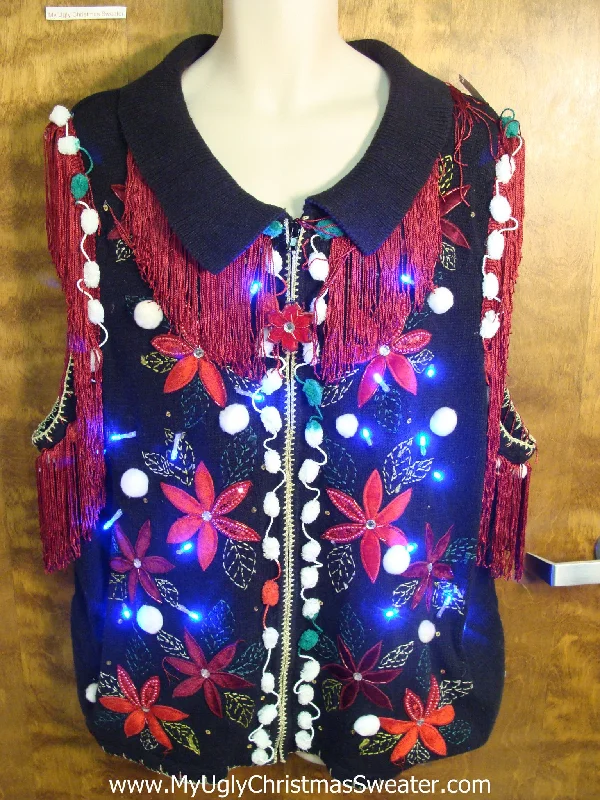 Christmas Nostalgic Moments Light Up Ugly Xmas Sweater Vest