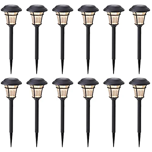 Christmas Baking Fun 12 Pack Solar Pathway Lights Outdoor Solar Garden Lights for Patio, Yard, Driveway