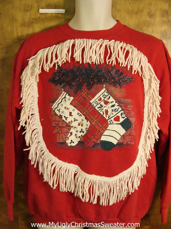 Christmas Star Gazing Massive Stockings Funny Christmas Sweatshirt