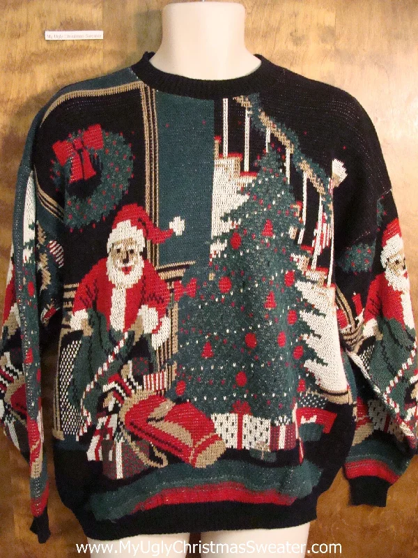 Christmas Wrapped Surprises Mens Golf Themed Ugly Christmas Sweater