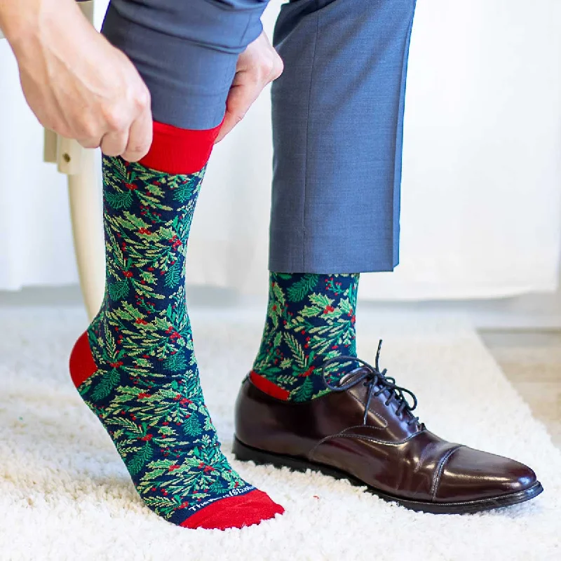 Christmas Joyful Vibes Men's Holly Jolly Socks