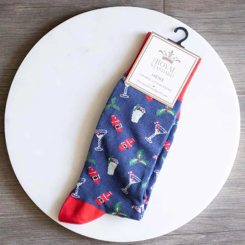 Christmas Homemade Treats Men's Sock - Christmas Cocktail