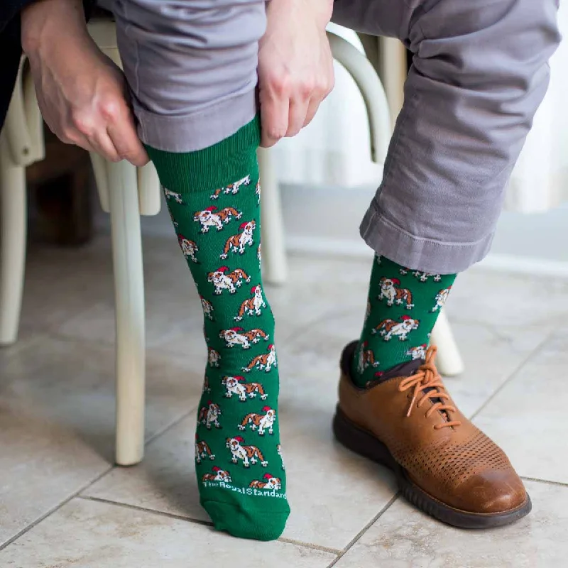 Christmas Jolly Spirit Men's Sock - St. Nick Bulldog