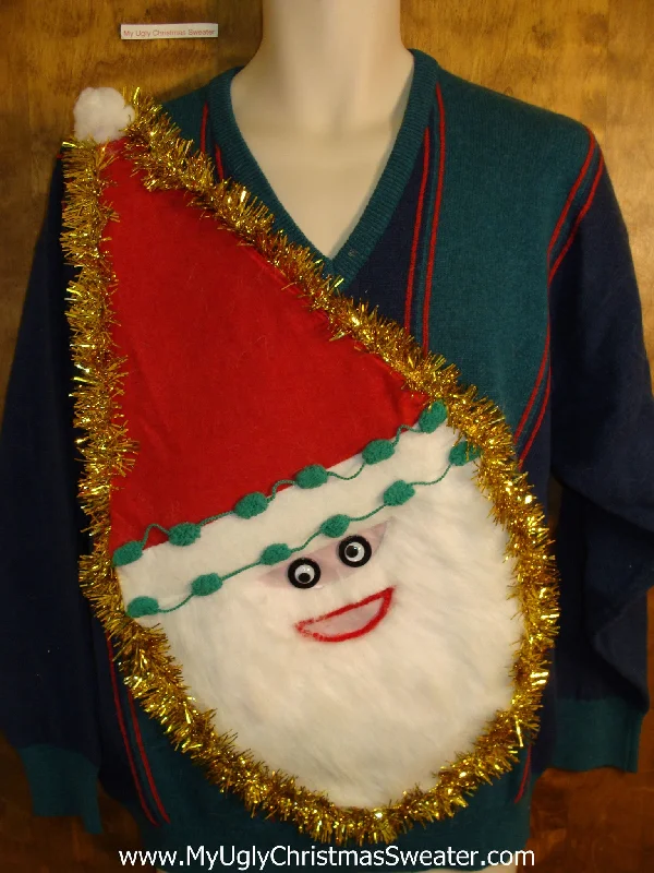 Christmas Garland Designs Mens Wacky Santa Ugly Christmas Sweater