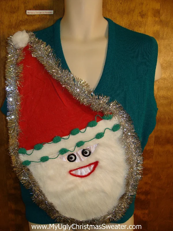 Christmas Cozy Sweaters Wacky Santa Ugly Christmas Sweater Vest