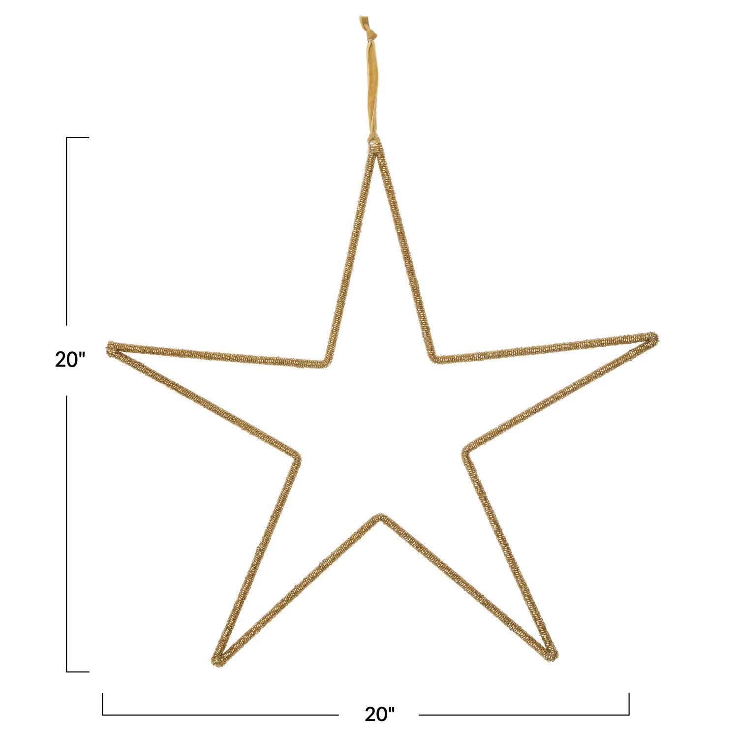 Christmas Cozy Decor Metal & Glass Beaded Star