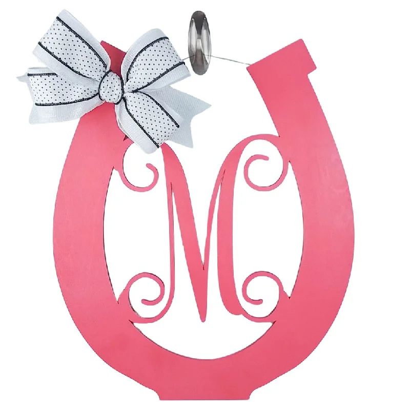 Christmas Reindeer Sleigh Monogrammed Horseshoe Door Hanger, Kentucky Derby Inspired Decor, Personalized Ribbon Accent Home Accessory Christmas Reindeer Sleigh Monogrammed Horseshoe Door Hanger, Kentucky Derby Inspired Decor, Personalized Ribbon Accent Home Accessory