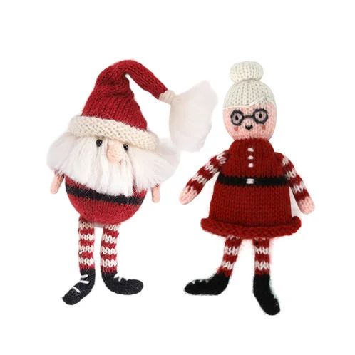 Christmas Twinkling Decorations Mr. and Mrs. Claus Ornaments