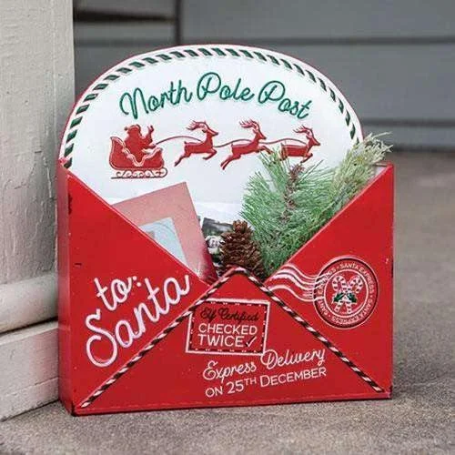 North Pole Envelope Box Christmas Decor