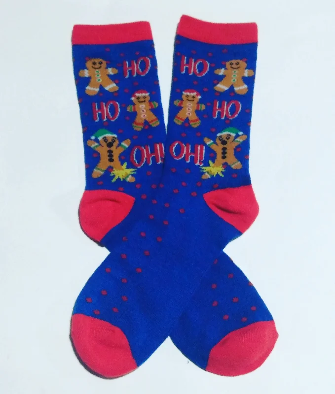 Christmas Holiday Decor Ho Ho No Gingerbread Crew Socks
