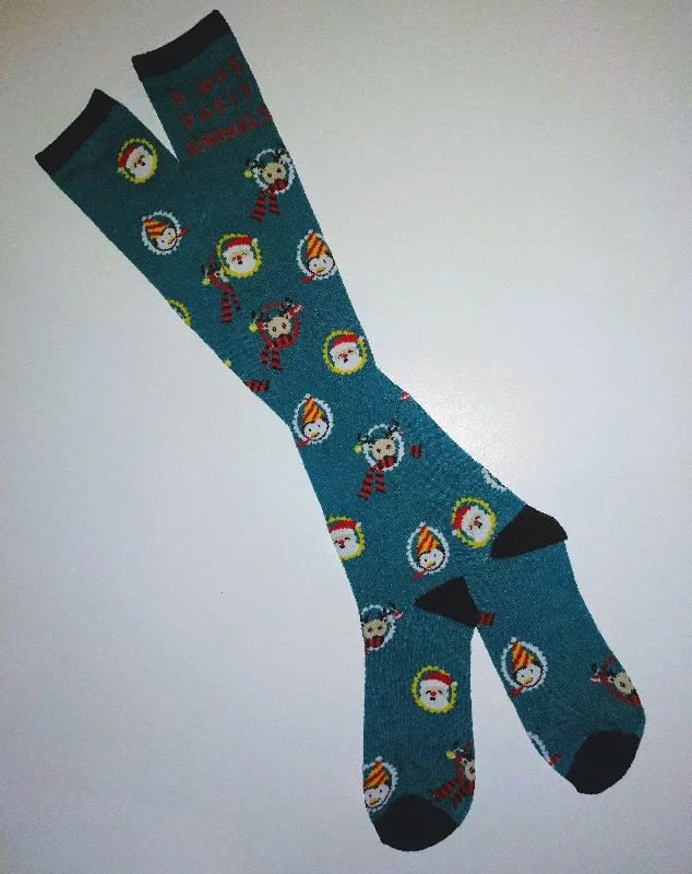 Christmas Storytelling Night Party Animal Over the Knee Socks