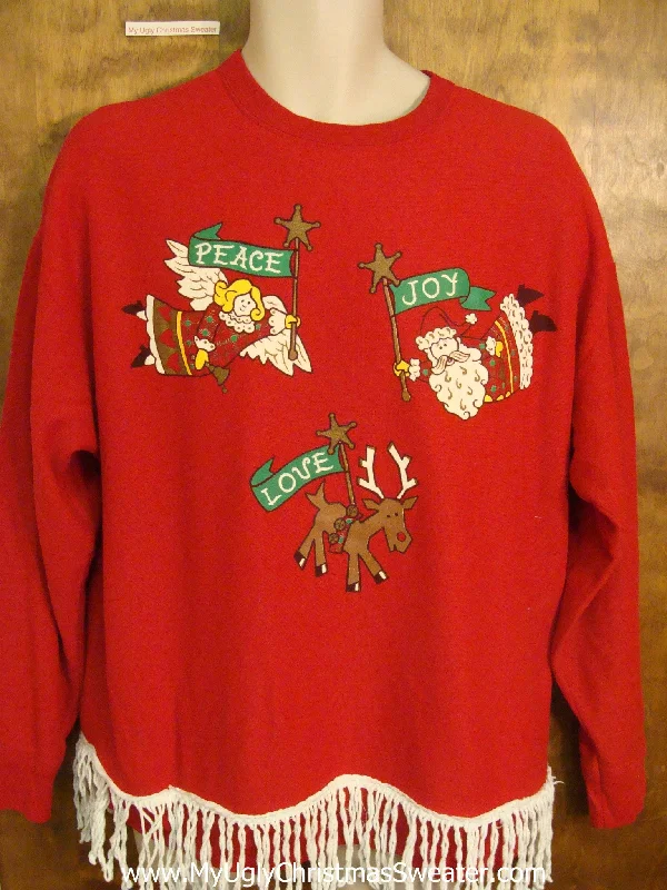 Christmas Gifting Joy PEACE JOY LOVE Funny Novelty Christmas Sweatshirt
