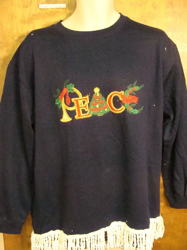Christmas Nostalgic Memories PEACE Themed Funny Novelty Christmas Sweatshirt
