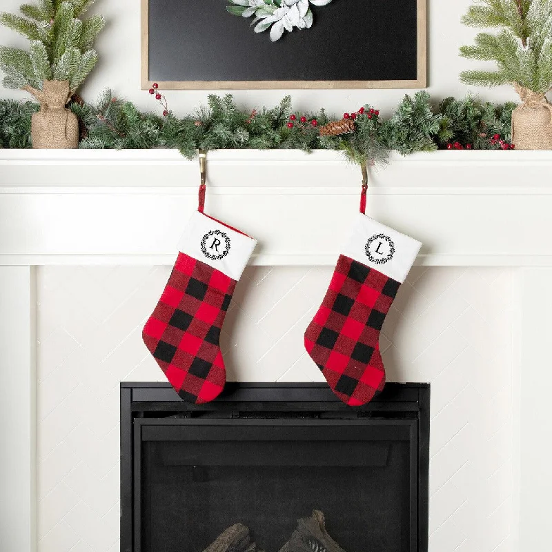 Personalized Plaid Christmas Stockings