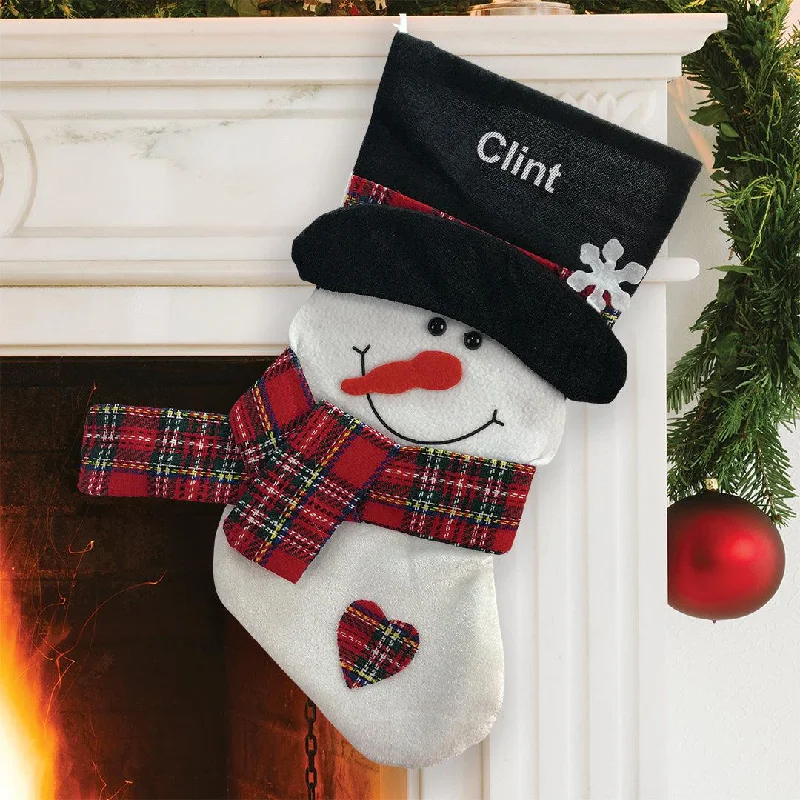 Personalized Snowman Scarf Stocking