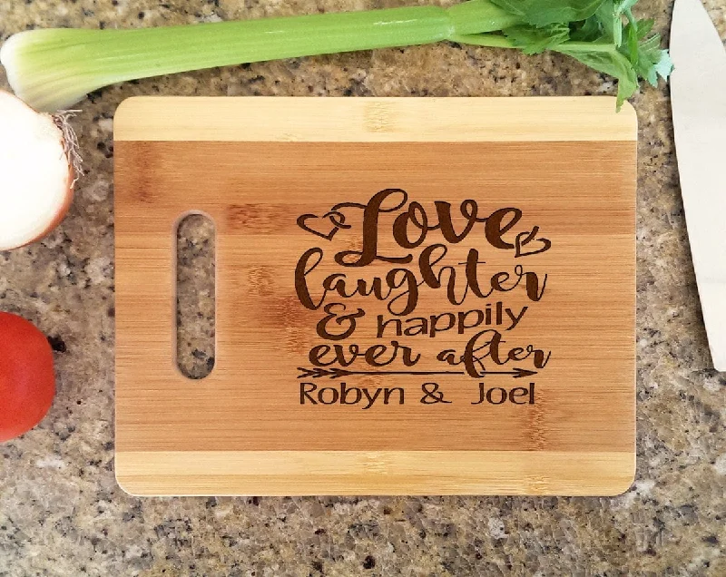Christmas Tree Snowflakes Personalized Wood Cutting Board Love Laughter & Happily Ever After Custom with Names Valentines Day Gift, Bride Groom Gift, Home Decor Gift Christmas Tree Snowflakes Personalized Wood Cutting Board Love Laughter & Happily Ever After Custom with Names Valentines Day Gift, Bride Groom Gift, Home Decor Gift