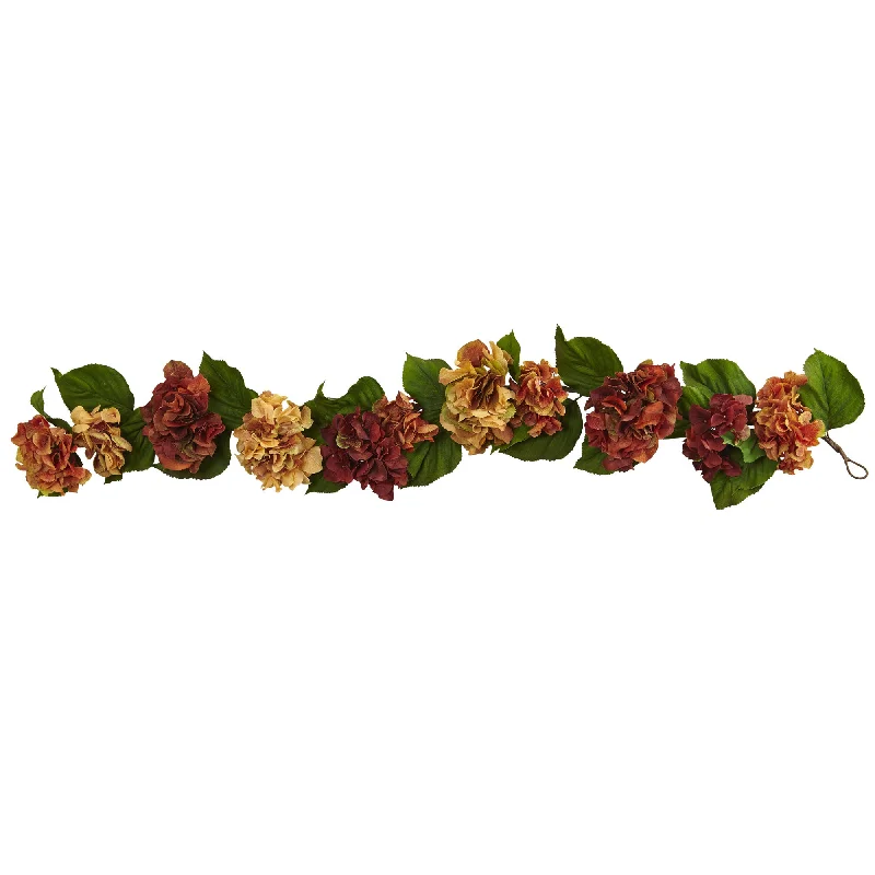 Christmas Holiday Treats 52" Autumn Hydrangea Garland