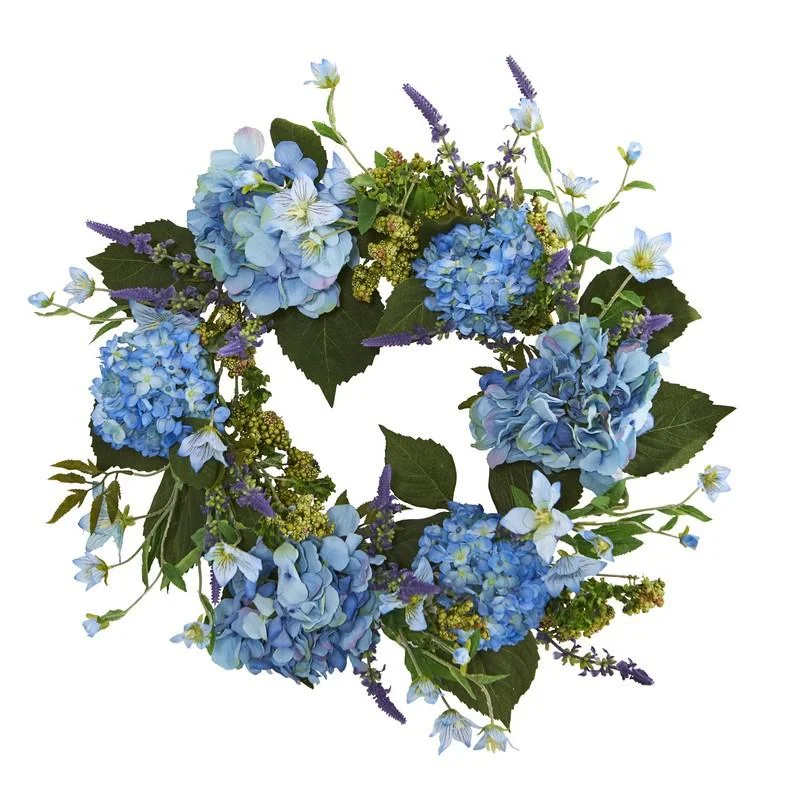 Christmas Nostalgic Memories 24" Hydrangea Wreath