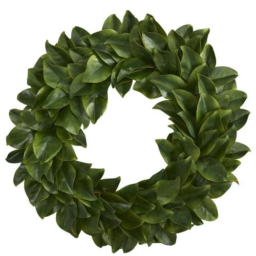 Christmas Traditional Feast 30" Magnolia Artificial Wreath
