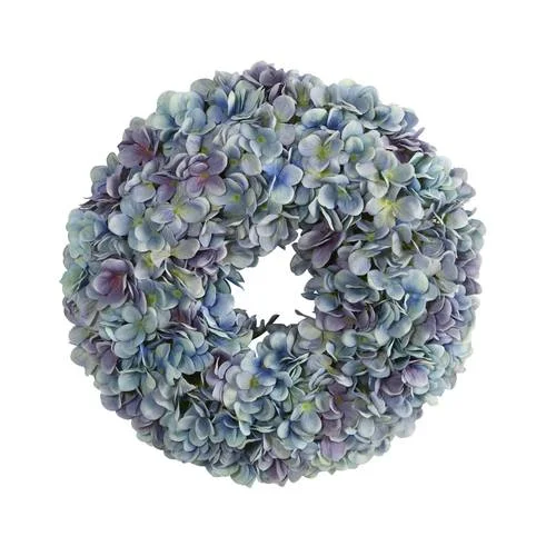 Christmas Gifting Joy 16" Hydrangea Artificial Wreath