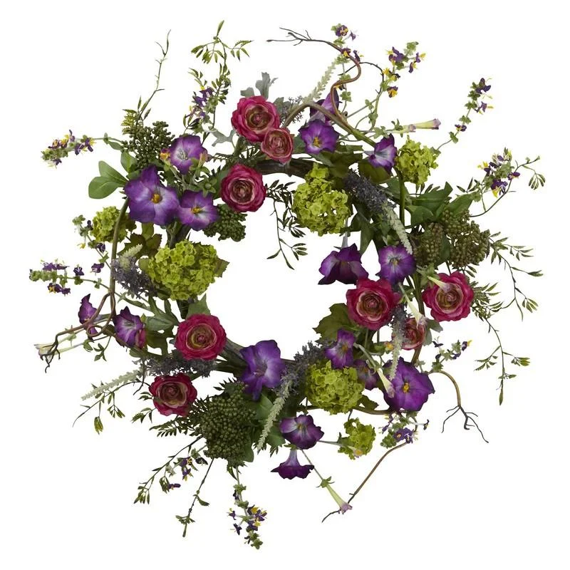 Christmas Holiday Decor 20" Veranda Garden Wreath
